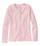 Women's Pima Cotton Tee, Long-Sleeve Crewneck Cardigan | L.L.Bean online