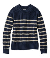 Women's Signature Cotton Fisherman Sweater, Crewneck Stripe | L.L.Bean for sale