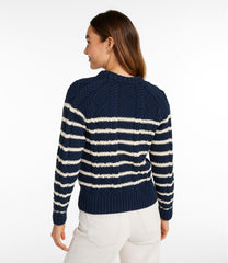 Women's Signature Cotton Fisherman Sweater, Crewneck Stripe | L.L.Bean for sale