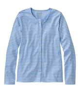 Women's Pima Cotton Tee, Long-Sleeve Crewneck Cardigan Stripe | L.L.Bean discount