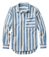 Women's Signature Premium Essential Poplin Shirt, Long-Sleeve Novelty Stripe | L.L.Bean online