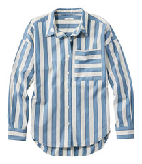 Women's Signature Premium Essential Poplin Shirt, Long-Sleeve Novelty Stripe | L.L.Bean online