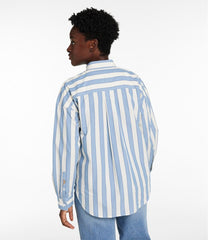 Women's Signature Premium Essential Poplin Shirt, Long-Sleeve Novelty Stripe | L.L.Bean online