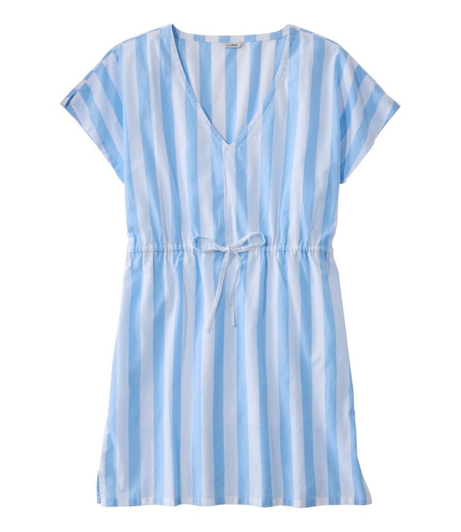 Women's L.L.Bean Coastal Cotton Cover-Up Caftan, Print | L.L.Bean on sale