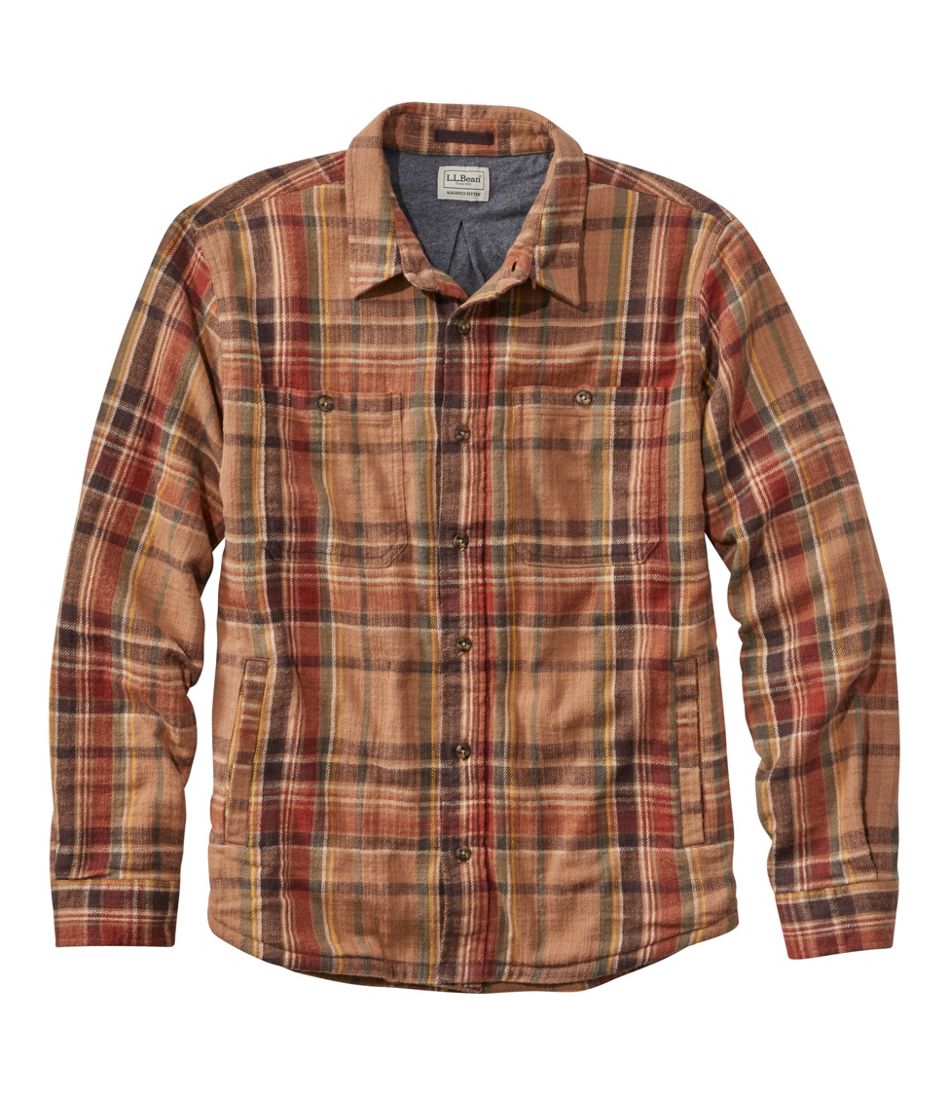 Men's 1912 Field Flannel Shirt, Lined, Slightly Fitted Untucked Fit, Plaid | L.L.Bean outlet