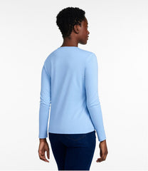 Women's Pima Cotton Tee, Long-Sleeve Crewneck | L.L.Bean outlet