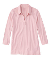 Women's Pima Cotton Tee, Three-Quarter-Sleeve Polo | L.L.Bean discount