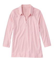 Women's Pima Cotton Tee, Three-Quarter-Sleeve Polo | L.L.Bean discount