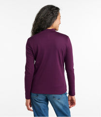 Women's Pima Cotton Tee, Long-Sleeve Mockneck | L.L.Bean outlet