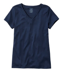 Women's Pima Cotton Shaped V-Neck, Short-Sleeve | L.L.Bean online