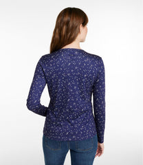 Women's Pima Cotton Tee, Long-Sleeve Crewneck Print | L.L.Bean sale