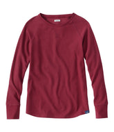 Women's Unshrinkable Mini-Waffle Tee, Long-Sleeve Crewneck | L.L.Bean for sale