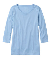 Women's Pima Cotton Shaped Tee, Three-Quarter-Sleeve Jewelneck | L.L.Bean discount