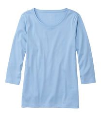 Women's Pima Cotton Shaped Tee, Three-Quarter-Sleeve Jewelneck | L.L.Bean discount