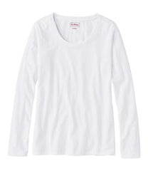 Women's Soft Stretch Supima-Blend Tee, Scoopneck Long-Sleeve | L.L.Bean on sale