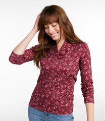 Women's Pima Cotton Tee, Shawl Long-Sleeve Print | L.L.Bean sale