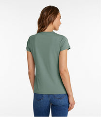 Women's Soft Stretch Supima-Blend Tee, Crewneck Short-Sleeve | L.L.Bean for sale