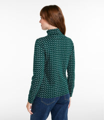 Women's L.L.Bean Interlock Turtleneck, Long-Sleeve Allover Print | L.L.Bean online