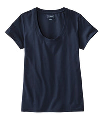 Women's Soft Stretch Supima-Blend Tee, Scoopneck Short-Sleeve | L.L.Bean on sale