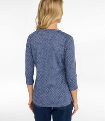 Women's L.L.Bean Tee, Three-Quarter-Sleeve Splitneck Tunic Print | L.L.Bean sale