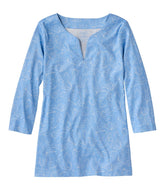 Women's Pima Cotton Tunic, Three-Quarter-Sleeve Splitneck Print | L.L.Bean discount