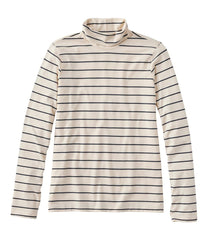 Women's Soft Stretch Supima-Blend Tee, Turtleneck Stripe | L.L.Bean outlet