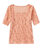 Women's Pima Cotton Tee, Soft Squareneck Elbow-Sleeve | L.L.Bean near me