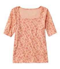 Women's Pima Cotton Tee, Soft Squareneck Elbow-Sleeve | L.L.Bean near me