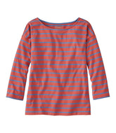 Women's Heritage Mariner Top, Boatneck Three-Quarter-Sleeve Stripe | L.L.Bean sale