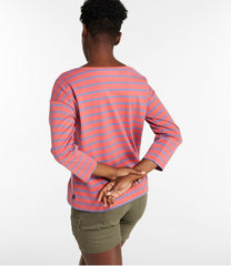 Women's Heritage Mariner Top, Boatneck Three-Quarter-Sleeve Stripe | L.L.Bean sale