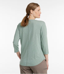 Women's Streamside Tee, Three-Quarter-Sleeve Splitneck | L.L.Bean discount