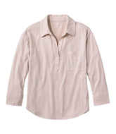 Women's Linen/Cotton Tee, Three-Quarter-Sleeve Splitneck Polo | L.L.Bean for sale