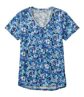 Women's Organic Cotton Tee, V-Neck Short-Sleeve Print | L.L.Bean discount