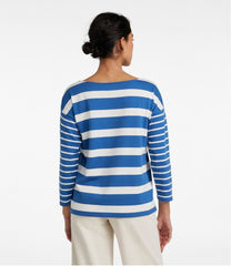 Women's Heritage Mariner Top, Boatneck Three-Quarter-Sleeve Blocked Stripe | L.L.Bean online