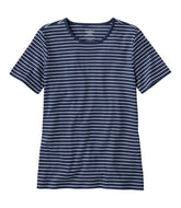 Women's Pima Cotton Tee, Short-Sleeve Crewneck Stripe | L.L.Bean discount