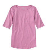 Women's Pima Cotton Tee, Elbow-Sleeve Boatneck | L.L.Bean discount