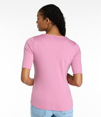 Women's Pima Cotton Tee, Elbow-Sleeve Boatneck | L.L.Bean discount