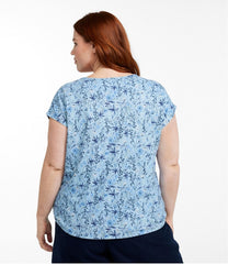 Women's Linen/Cotton Tee, Short-Sleeve Scoopneck Print | L.L.Bean online