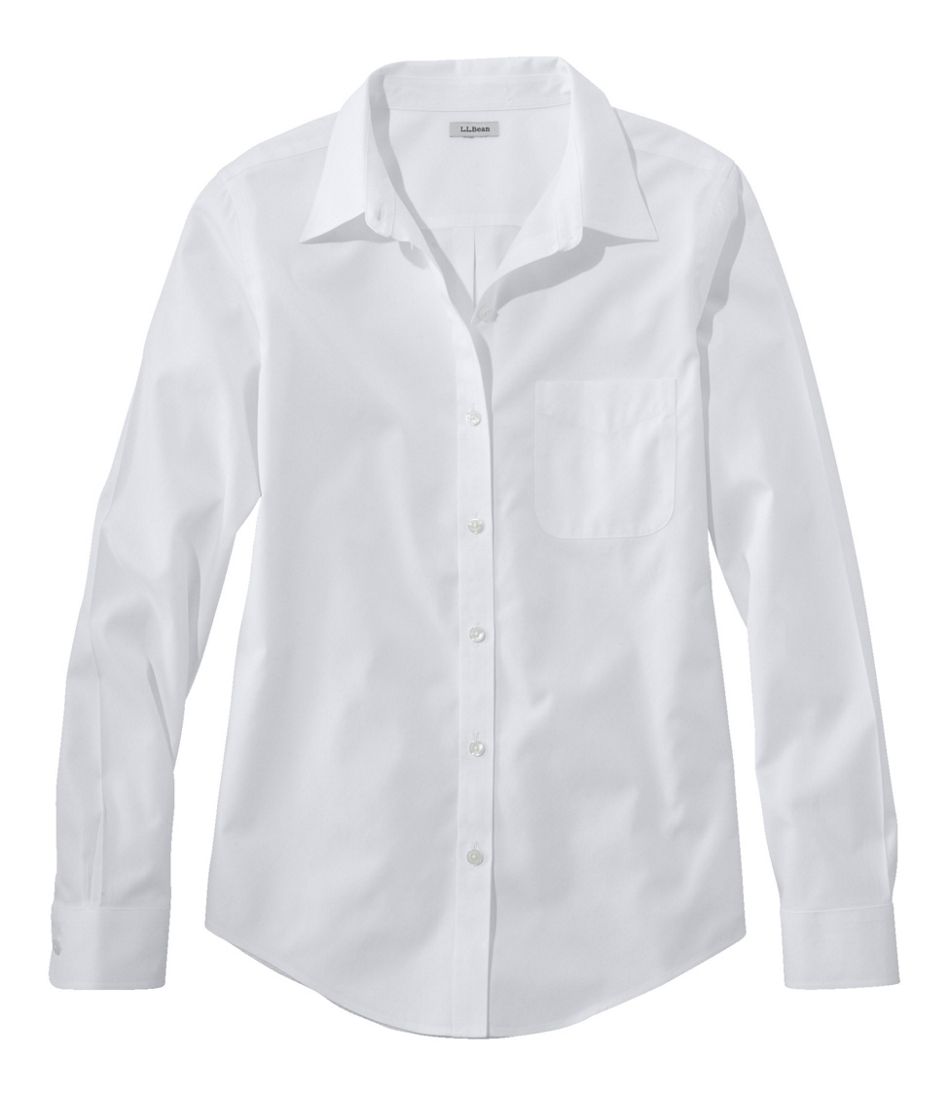 Women's Wrinkle-Free Pinpoint Oxford Shirt, Long-Sleeve Relaxed Fit | L.L.Bean for sale