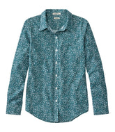 Women's Wrinkle-Free Pinpoint Oxford Shirt, Relaxed Fit Long-Sleeve Print | L.L.Bean online