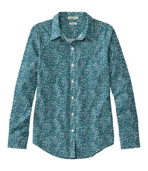 Women's Wrinkle-Free Pinpoint Oxford Shirt, Relaxed Fit Long-Sleeve Print | L.L.Bean online