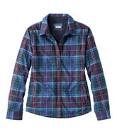 Women's Fleece-Lined Flannel Shirt, Snap-Front Plaid | L.L.Bean outlet