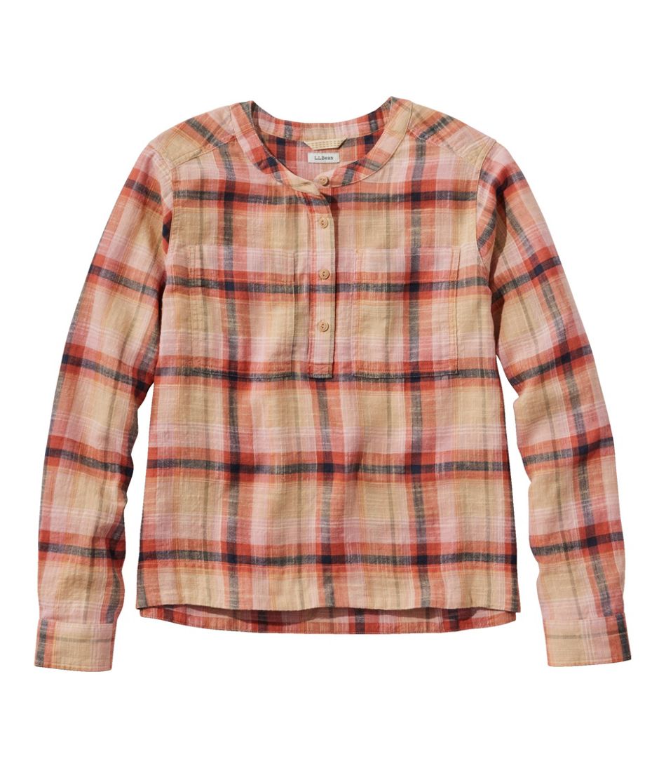 Women's L.L.Bean Day Breeze Shirt, Long-Sleeve Collarless | L.L.Bean sale