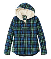 Women's Scotch Plaid Flannel Shirt, Sherpa-Lined Zip Hoodie | L.L.Bean sale