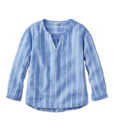 Women's Premium Washable Linen Shirt, Splitneck Stripe | L.L.Bean for sale
