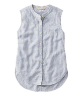 Women's Signature Linen-Blend Button-Front Shirt, Sleeveless | L.L.Bean sale