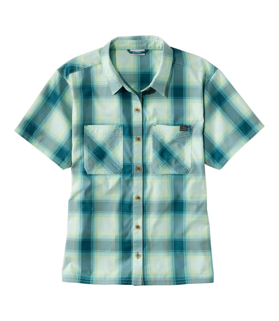 Women's Everyday SunSmart® Woven Shirt, Short-Sleeve Plaid | L.L.Bean sale