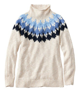 Women's Cotton Ragg Sweater, Funnelneck Pullover Fair Isle | L.L.Bean outlet