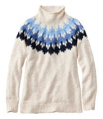 Women's Cotton Ragg Sweater, Funnelneck Pullover Fair Isle | L.L.Bean outlet