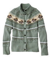 Women's Signature Cotton Fisherman Sweater, Short Cardigan Fair Isle | L.L.Bean online